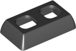 Black Minifigure Skirt Plastic Straight, Short