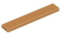 Medium Nougat Tile 1 x 6