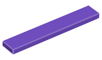 Dark Purple Tile 1 x 6