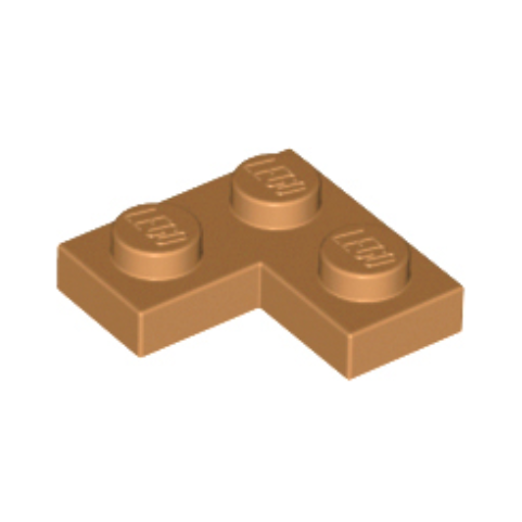 Medium Nougat Plate 2 x 2 Corner