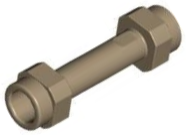 Dark Tan Minifigure, Weapon Hilt Smooth Extended