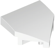 White Wedge 2 x 2 x 2/3 Pointed