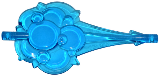 Trans-Dark Blue Wave Rounded Straight Tapered with Bar Ends (Cloud / Wind Gusts / Smoke)