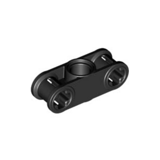 Black Technic, Axle and Pin Connector Perpendicular 3L with Center Pin Hole