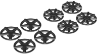 Black Wheel Cover 5 Spoke and 9 Spoke for Wheel 72206pb01, 8 in Bag - 4 of Each (Multipack) Sealed