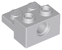 Light Bluish Gray Technic, Brick Modified 1 x 2 with Hole and 1 x 2 Plate