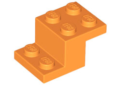 Orange Bracket 3 x 2 x 1 1/3 with Bottom Stud Holder