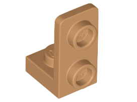 Medium Nougat Bracket 1 x 1 - 1 x 2 Inverted