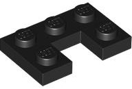 Black Plate, Modified 2 x 3 with 1 x 1 Cutout