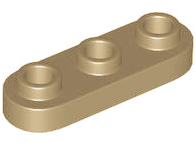 Dark Tan Plate, Round 1 x 3 with Open Studs