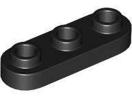 Black Plate, Round 1 x 3 with Open Studs