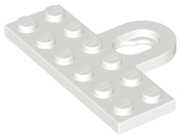 White Plate, Modified 2 x 6 with Coupling, Female