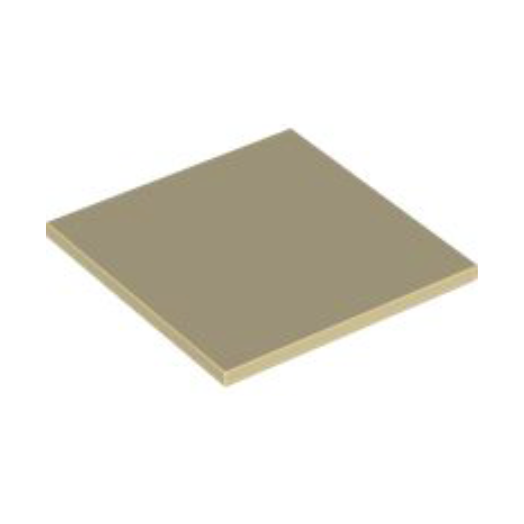 Tan Tile 6 x 6 with Bottom Tubes