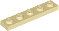 Tan Plate 1 x 5