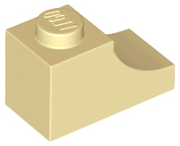 Tan Arch 1 x 2 Inverted