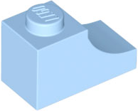 Bright Light Blue Arch 1 x 2 Inverted