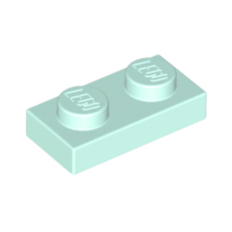 Light Aqua Plate 1 x 2