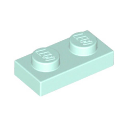 Light Aqua Plate 1 x 2