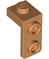Medium Nougat Bracket 1 x 1 - 1 x 2