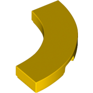 Yellow Tile, Round Corner 3 x 3 Macaroni