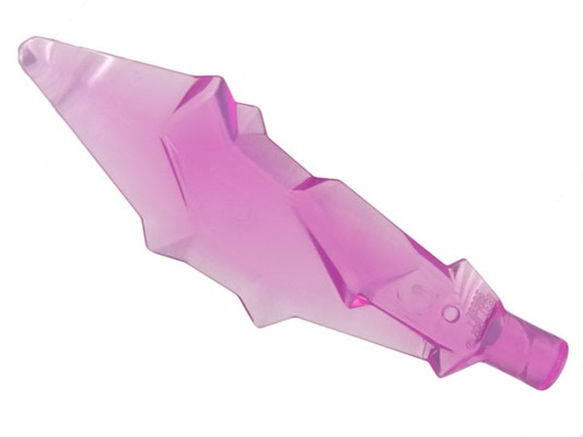 Trans-Dark Pink Minifigure, Weapon Sword Blade with Bar, Crystal Shard