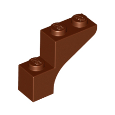 Reddish Brown Arch 1 x 3 x 2 with Curved End