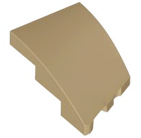 Dark Tan Wedge 3 x 2 Left No Studs