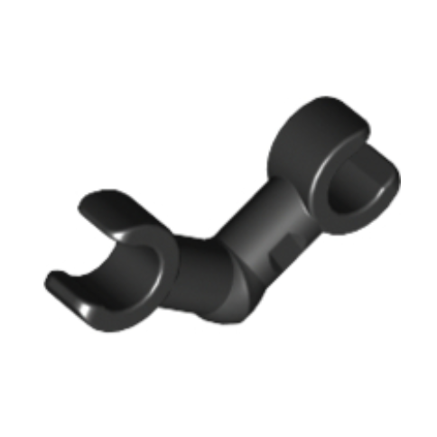 Black Arm Skeleton, Bent with Clips (Horizontal Grip)