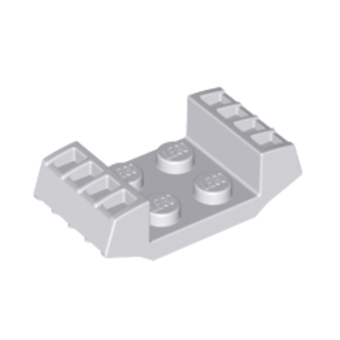 Light Bluish Gray Plate, Modified 2 x 2 with Vents