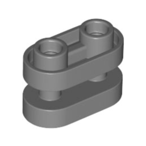 Dark Bluish Gray Brick, Round 1 x 2 with Hollow Studs and Open Center with Bars