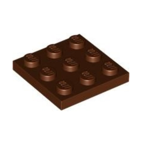 Reddish Brown Plate 3 x 3