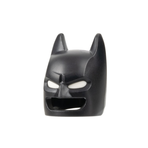 Black Minifigure, Headgear Mask Batman Cowl with Molded White Eyes Pattern