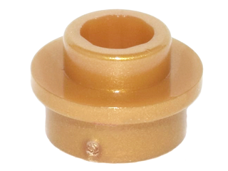 Pearl Gold Plate, Round 1 x 1 with Open Stud