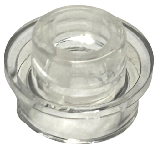 Trans-Clear Plate, Round 1 x 1 with Open Stud