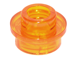 Trans-Orange Plate, Round 1 x 1 with Open Stud