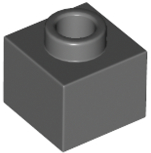 Dark Bluish Gray Brick, Modified 1 x 1 x 2/3 with Open Stud