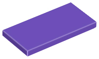 Dark Purple Tile 2 x 4