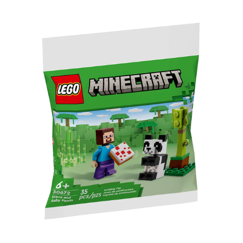 30672 Steve and Baby Panda Polybag