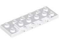 White Plate, Modified 2 x 6 x 2/3 with 4 Studs on Side