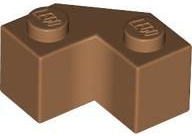 Medium Nougat Brick, Modified Facet 2 x 2
