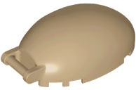 Dark Tan Windscreen 6 x 4 x 2 Bubble Canopy with Bar Handle