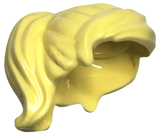 Bright Light Yellow Minifigure, Hair Female Ponytail and Swept Sideways Fringe