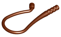 Reddish Brown Minifigure, Weapon Whip Bent Flexible