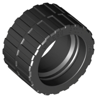 Black Tire 24 x 14 Shallow Tread, Band Around Center of Tread