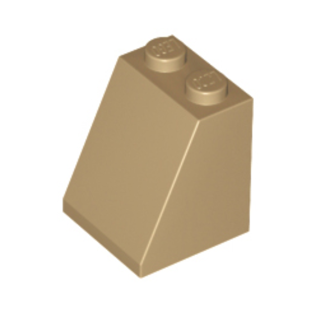 Dark Tan Slope 65 2 x 2 x 2 with Bottom Tube