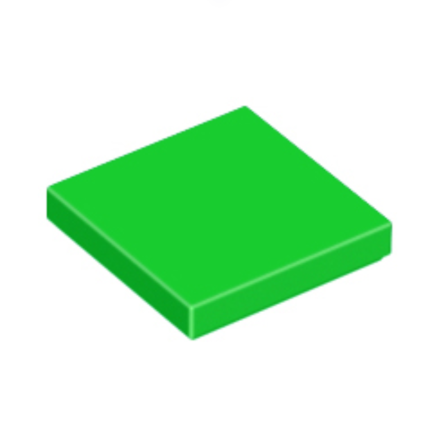Bright Green Tile 2 x 2