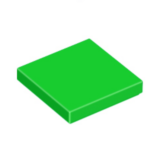 Bright Green Tile 2 x 2