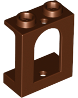 Reddish Brown Window 1 x 2 x 2 Castle