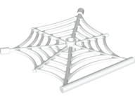 White Spider Web Flat with Hollow Stud, Bar Ends, and Bar
