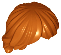 Dark Orange Minifigure, Hair Tousled and Layered